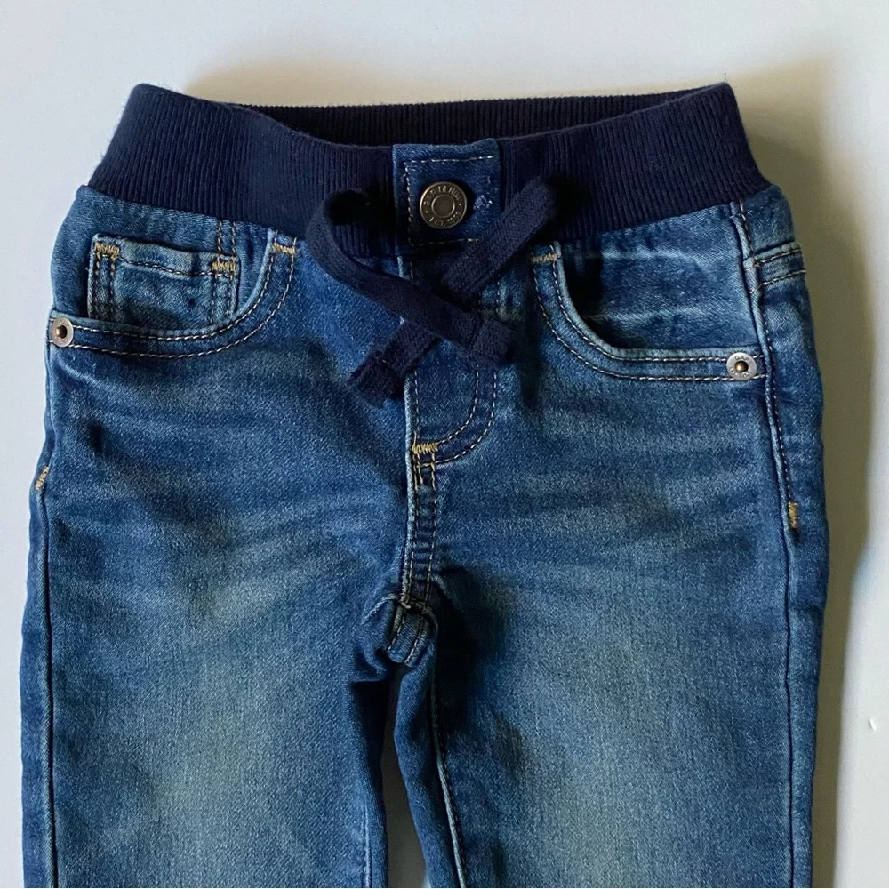 Gap jeans size 3-6 months “My first easy slim” comfy wide waist band baby EUC